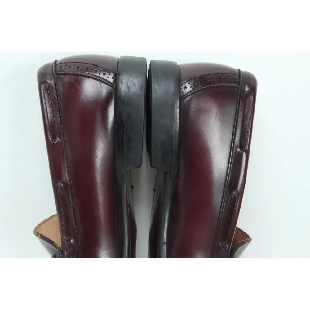G.H. Bass & Co. Weejuns Burgundy Leather Kiltie Tassel Loafers shoes 9 D